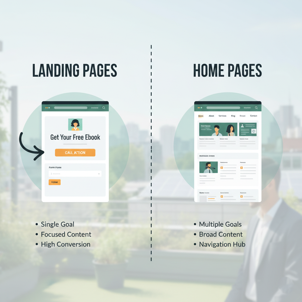 LANDING PAGES vs. HOME PAGES
